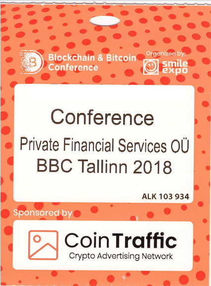 Приняли участие в Blockchain & Bitcoin Conference Tallinn